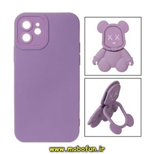 قاب گوشی iPhone 11 آیفون طرح ربات KAWS سیلیکونی پرو کمرا پاپ سوکت دار محافظ لنز دار یاسی کد 302