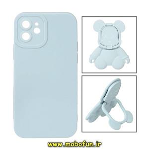 قاب گوشی iPhone 11 آیفون طرح ربات KAWS سیلیکونی پرو کمرا پاپ سوکت دار محافظ لنز دار آبی روشن کد 303