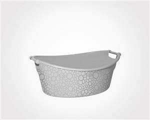 لگن بیضی دسته استیل کوچک لیمون کد 1544