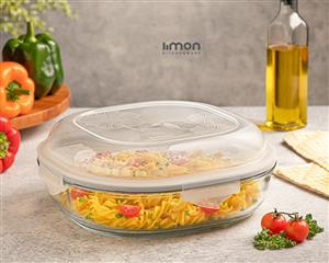 ظرف شیشه ای سرو و نگهداری دربدار 2.750 لیتر لیمون کد 2025