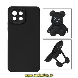 قاب گوشی Xiaomi Mi 11 Lite 4G - Mi 11 Lite 5G - Mi 11 Lite Ne شیائومی طرح ربات KAWS سیلیکونی پرو کمرا پاپ سوکت دار محافظ لنز دار مشکی کد 202