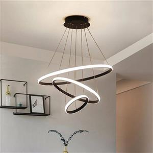 لوستر آویز مدرن مدل Black 3 lights outside