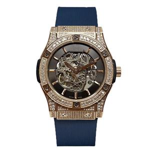 ساعت مچی مردانه هابلوت مدل Hublot Skeleton Automatic Diamonds 5156B 