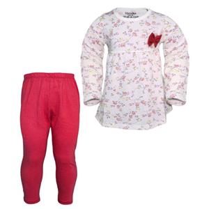 ست تی شرت و شلوار دخترانه چیندکا مدل فرشته کد 102