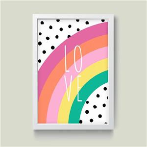 تابلو مدل Love Rainbow کد m2488-w