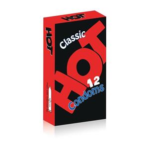 کاندوم هات مدل classic بسته 12 عددی HOT classic Condoms 12PSC