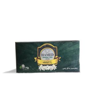 چای سبز کیسه ای احمد با طعم گل یاس بسته 25 عددی
