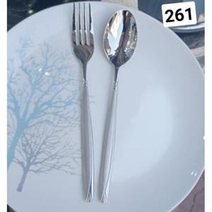 سرویس ۳۰ نفره  قاشق چنگال 143 پارچه اس جی دسته مات براق برند SG مدل 261s