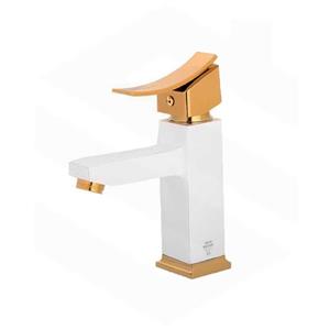 شیر روشویی ایران گروه مدل فلت رز سفیدطلایی