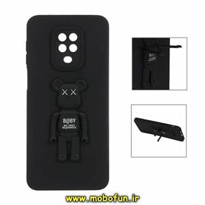 قاب گوشی Redmi Note 9S - Redmi Note 9 Pro شیائومی طرح ربات KAWS سیلیکونی ژله ای پرو کمرا هولدر دار محافظ لنز دار مشکی کد 558