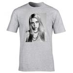 تی شرت آستین کوتاه دخترانه مدل ملانژ طرح بیلی آیلیش کد 60