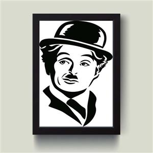 تابلو مدل مینیمال Charlie Chaplin چارلی چاپلین کد  m50303