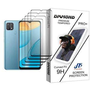 محافظ صفحه نمایش جی اف مدل Diamond Glass MIX004 مناسب برای گوشی موبایل اوپو A15 بسته چهار عددی JF Screen Protector For Oppo Pack Of 4 