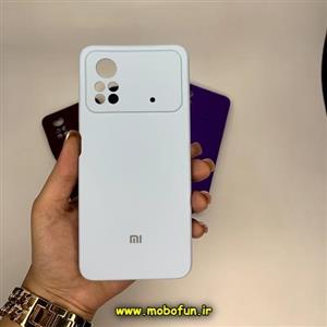 قاب گوشی Poco X4 Pro 5G پوکو شیائومی سیلیکونی اورجینال پاک کنی درجه یک زیربسته سفید محافظ لنز دار کد 97