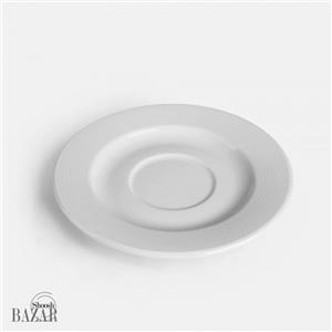 ست نعلبکی چینی هتلی تقدیس رنگ سفید خط دار