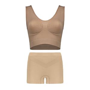 ست شورت و نیم تنه ورزشی زنانه نانو تن پوش مدل Set65