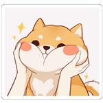 استیکر مدل Kawaii Shiba inu