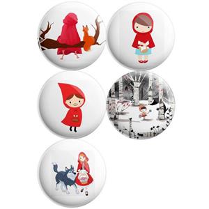 پیکسل پرمانه طرح شنل قرمزی کد pmg5.10183 مجموعه 5 عددی