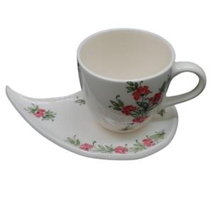 ست فنجان و نعلبکی سرامیکی هیوا مدل گل طرح بته جقه کد 9176799