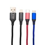 کابل تبدیل USB به microUSB / USB-C / لایتنینگ ایکس هانز مدل CS310 طول 1.2 متر