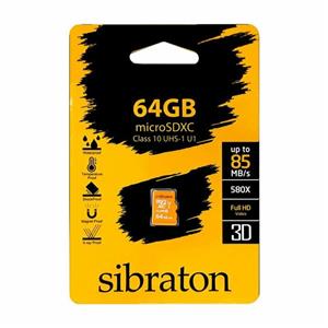 کارت حافظه microSDXC سیبراتون کلاس 10 استاندارد UHS-I U1 سرعت 85MBps ظرفیت 64 گیگابایت