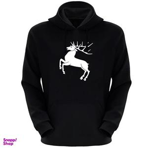 هودی مردانه مدل گوزن S112 رنگ مشکی