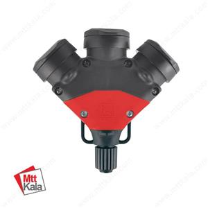 پریز سیار لاستیکی سه خانه (ورودی سه فاز) پارسا کد S120