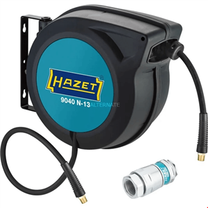 قرقره شیلنگ جمع کن اتوماتیک و شیلنگ 15 متری هزت Hazet Druckluftschlauchtrommel 15 m (9040 N/2)