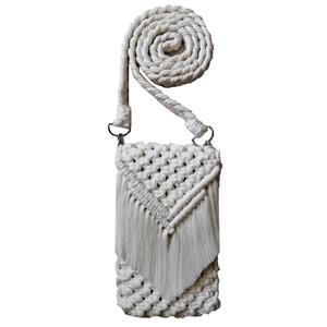 کیف موبایل دستبافت مدل مکرومه بافی کد 24
