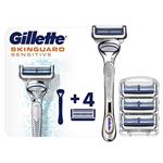 ست اصلاح ژیلت Gillette حاوی دسته و 4 عدد یدک مدل اسکین گارد SkinGuard