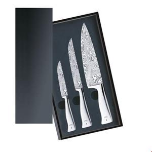 ست چاقو آشپزخانه 3 پارچه وی ام اف آلمان WMF Grand Gourmet Damasteel Messer-Set, 3-teilig 