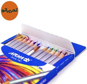 مداد رنگی آبرنگی 12 رنگ آریا کد 01