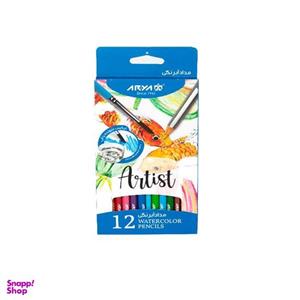 مداد رنگی آبرنگی 12 رنگ آریا کد 01