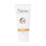 کرم ضد آفتاب بی رنگ spf50 پوست معمولی و چرب مدیسان 50 میلی لیتر