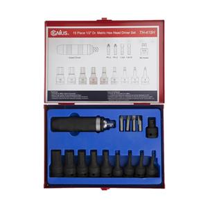 پیچ گوشتی ضربه ای جنیوس تولز مدل TH-415H بسته 15 عددی