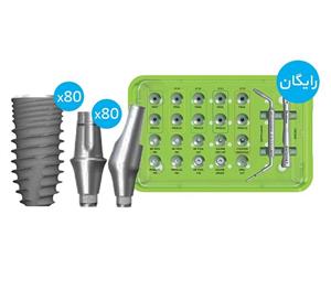 پکیج جراحی 80 عددی فیکسچر + اباتمنت Dentium - NRLine  80 عدد فیکسچر + 80 عدد اباتمنت زاویه دار + کیت رایگان