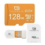 کارت حافظه microSDXC تروبایت مدل A2-V30-633X کلاس 10 استاندارد UHS-I U3 سرعت 95MBps ظرفیت 128گیگابایت به همراه کارت خوان