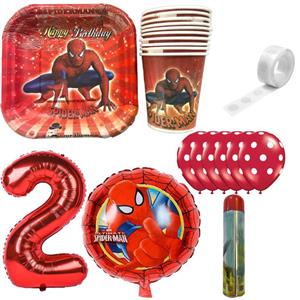 مجموعه 30 عددی تم تولد مستر تم طرح مرد عنکبوتی کد 2
