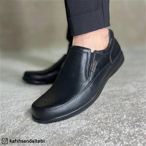 کفش طبی مردانه چرم طبیعی مدل 600