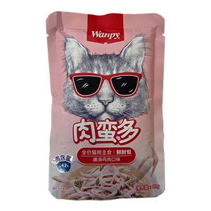 پوچ گربه ونپی با طعم مرغ Wanpy Chicken وزن ۸۰ گرم