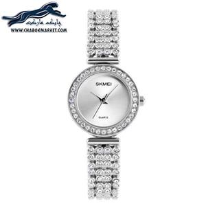 ساعت مچی عقربه ای زنانه اسکمی مدل 1224 نقره ای
