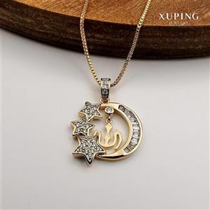 پلاک زنانه ژوپینگ مدل ماه و ستاره کد B1131