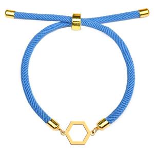 دستبند طلا 18 عیار زنانه فرشته مدل شش ضلعی WBLALB-000027