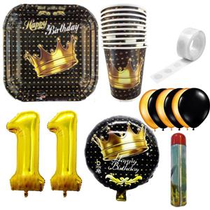 مجموعه 30 عددی تم تولد مستر تم طرح تاج کینگ کد 11