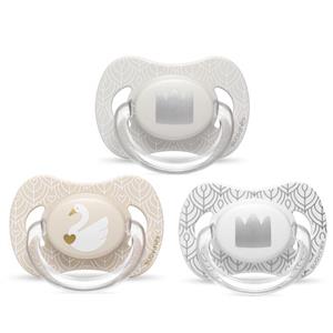 پستانک  18-6 ماه  (سر کج) طرح تاج و قو سواوینکس