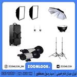 کیت کامل فلاش استودیویی 200 ژول دو شاخه نایس فوتو NiceFoto NI-200