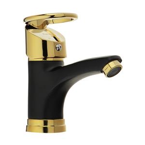 شیر روشویی فراست پویا مدل النگویی مشکی طلایی