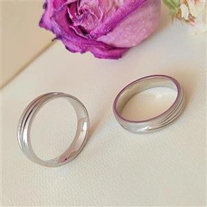 انگشتر مردانه و زنانه استیل مدل رینگی ساده کد B1047