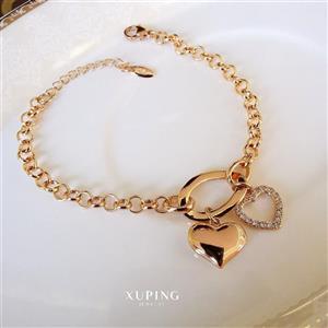 دستبند زنانه ژوپینگ مدل دو قلبی کد B1145