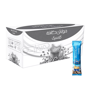 پودر کافی میکس 2x1 بدون شکر کلاسیک مولتی کافه  1680 گرمی 120 عددی